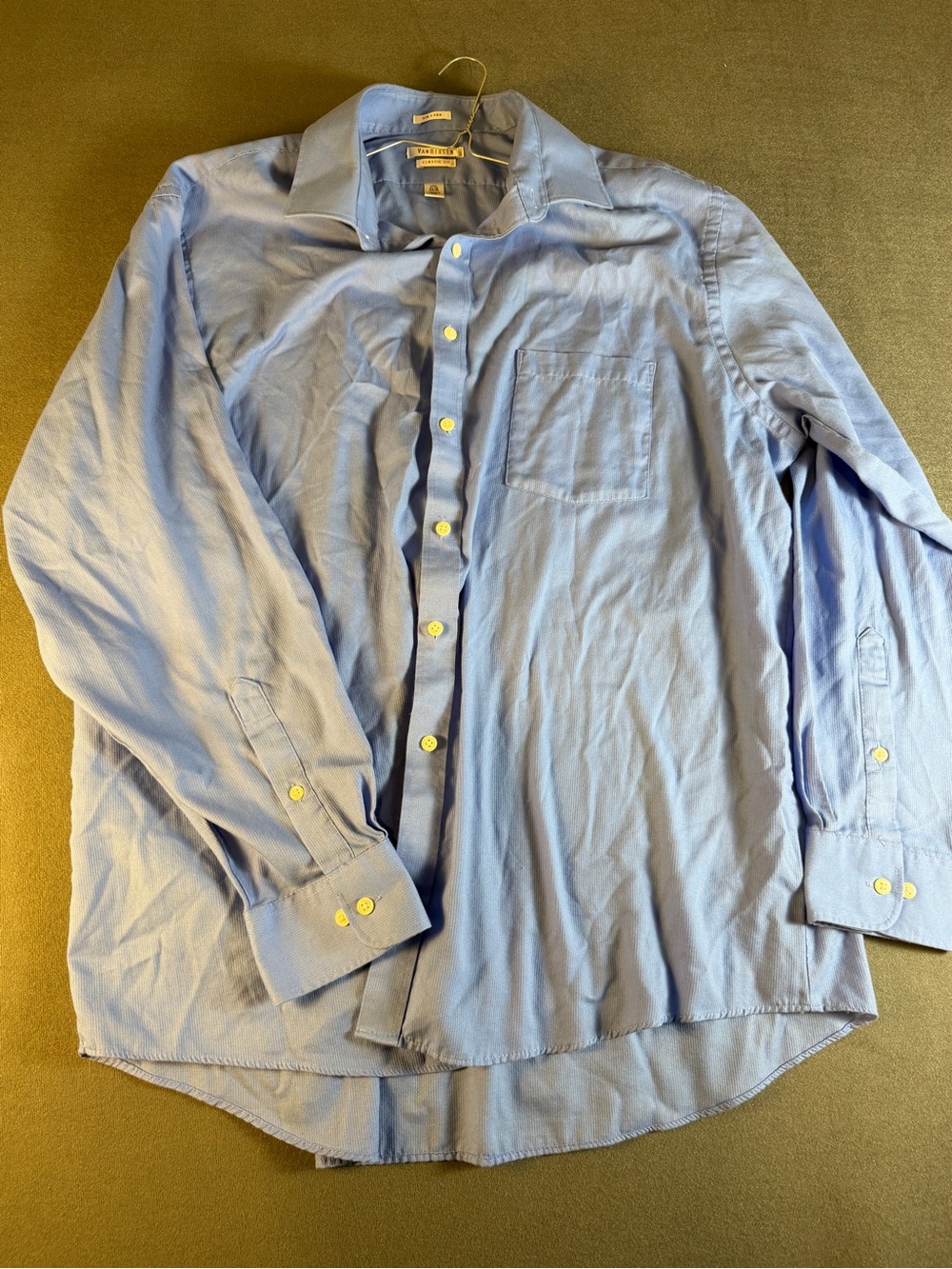 Van Heusen Light Blue Long Sleeve Button-Up Shirt